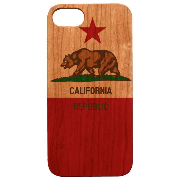 California Flag - UV Color Printed Wood Phone Case