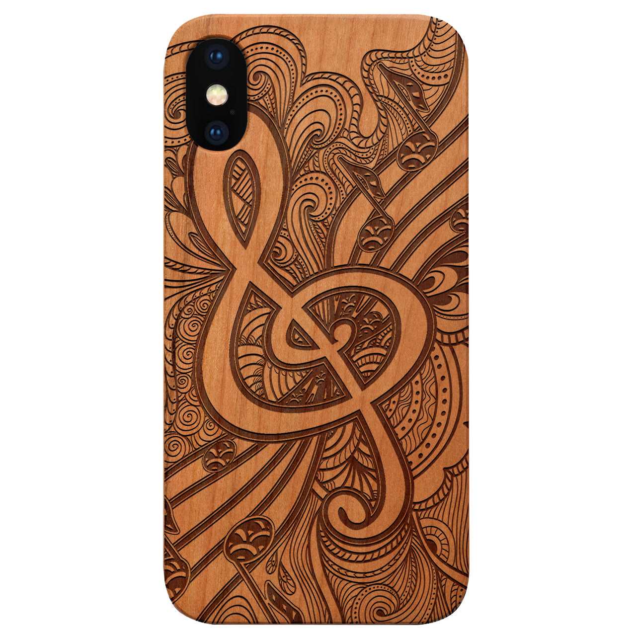 Clef 3 - Engraved Wood Phone Case