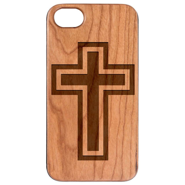Cross 1 - Engraved Wood Phone Case