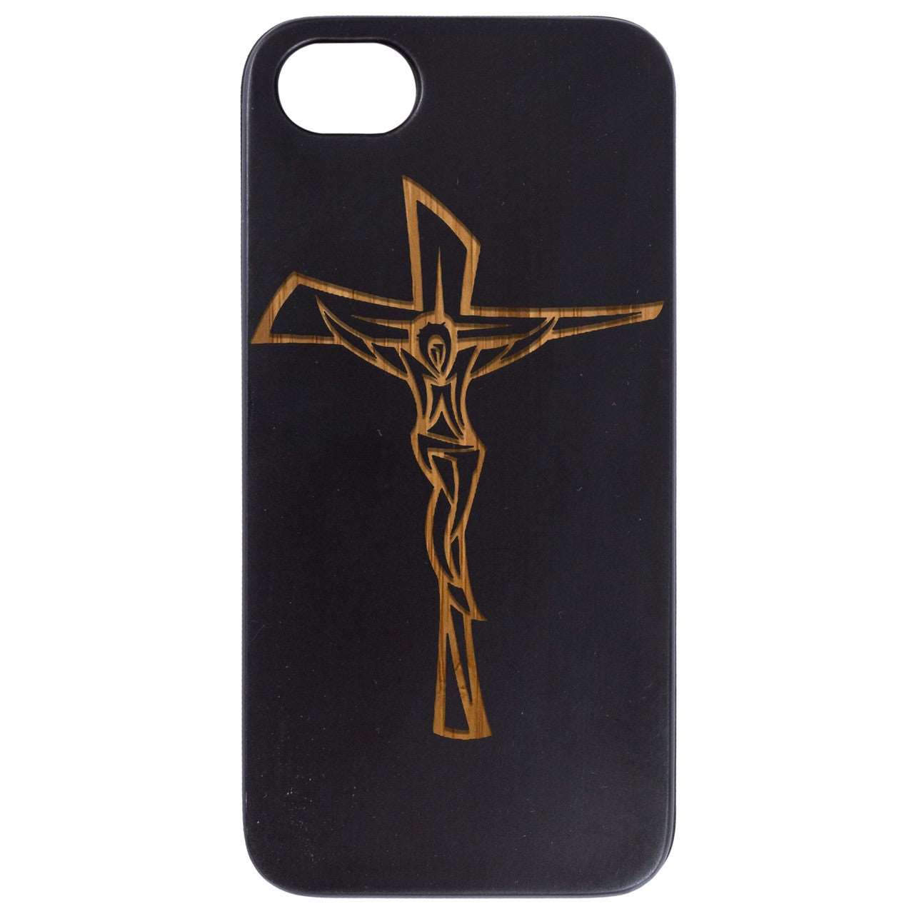 Crucifix - Engraved Wood Phone Case