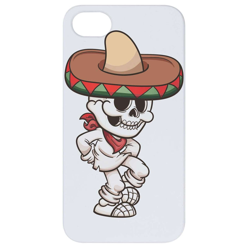 Dancing Skeleton Boy - UV Color Printed Wood Phone Case