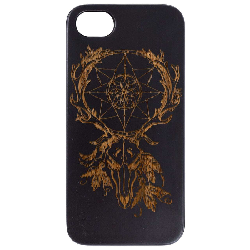 Deer Skull - Engraved Wood Phone Case