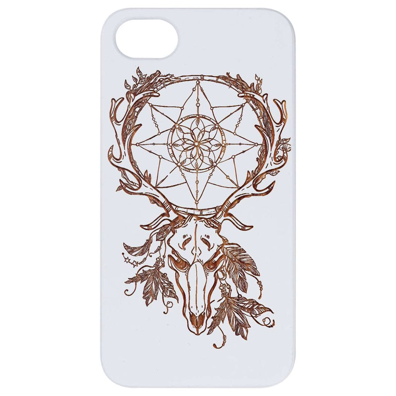 Deer Skull - Engraved Wood Phone Case