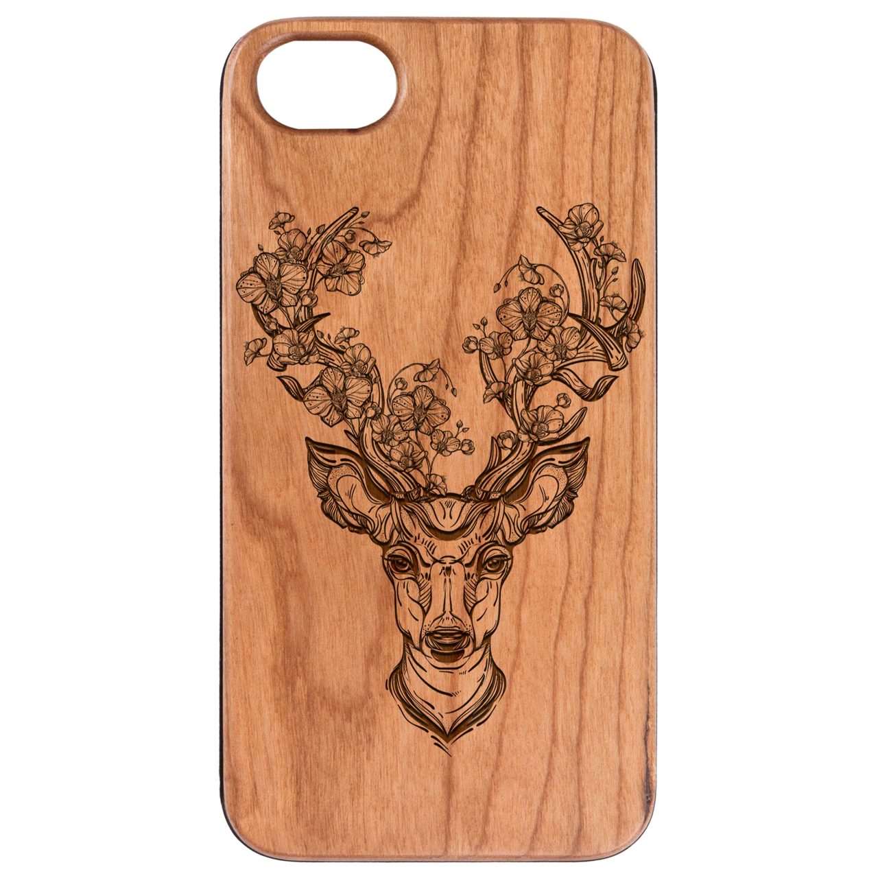 Deer with Flowers - Engraved