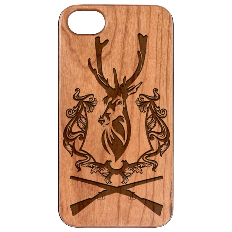 Deer with Rifles - Engraved