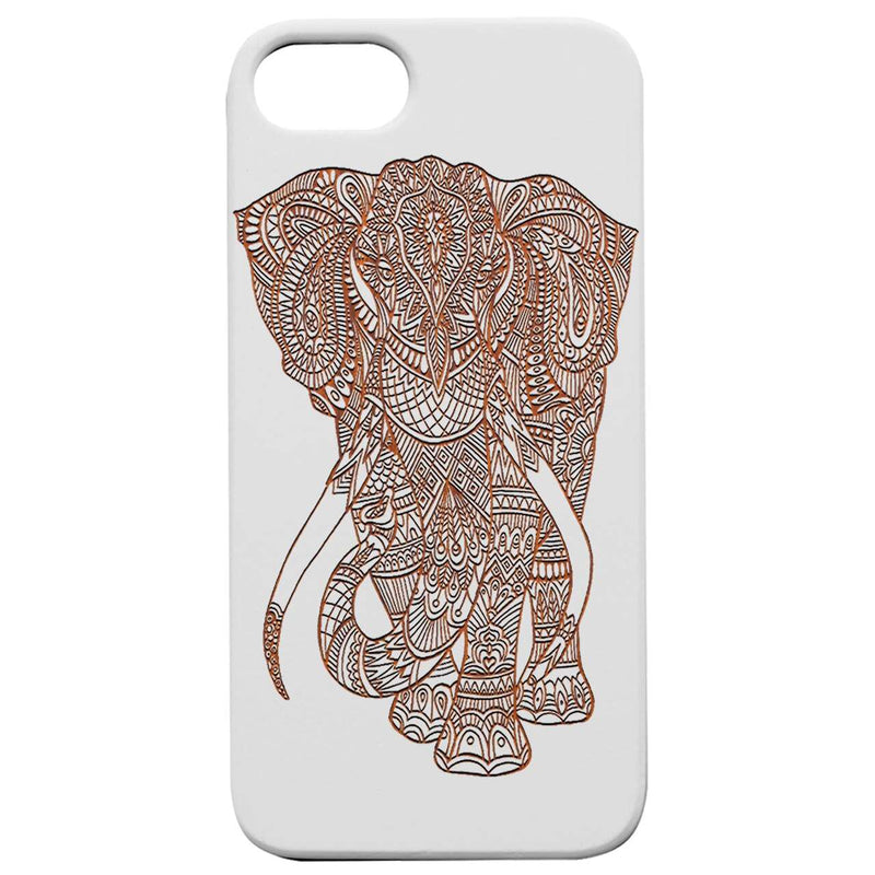 Elephant Mandala 2 - Engraved Wood Phone Case