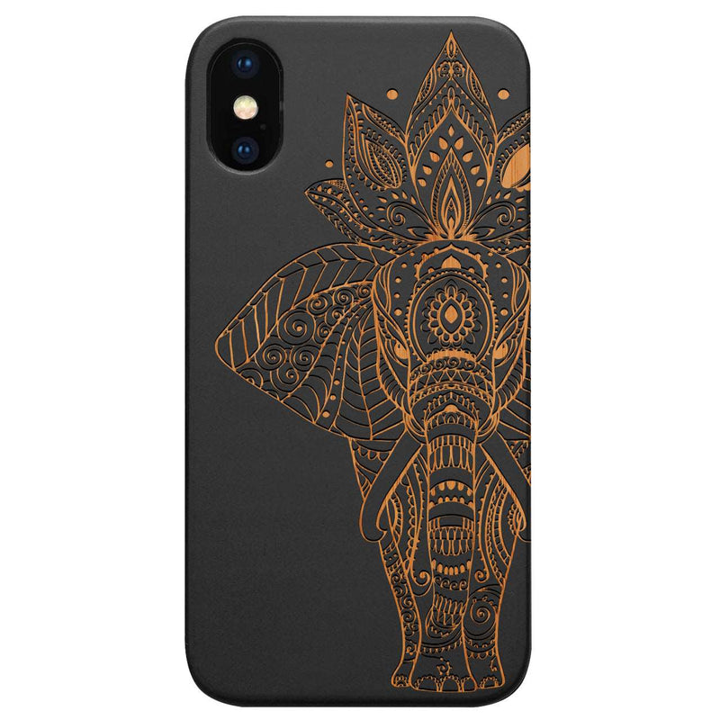 Elephant 1 - Engraved Wood Phone Case