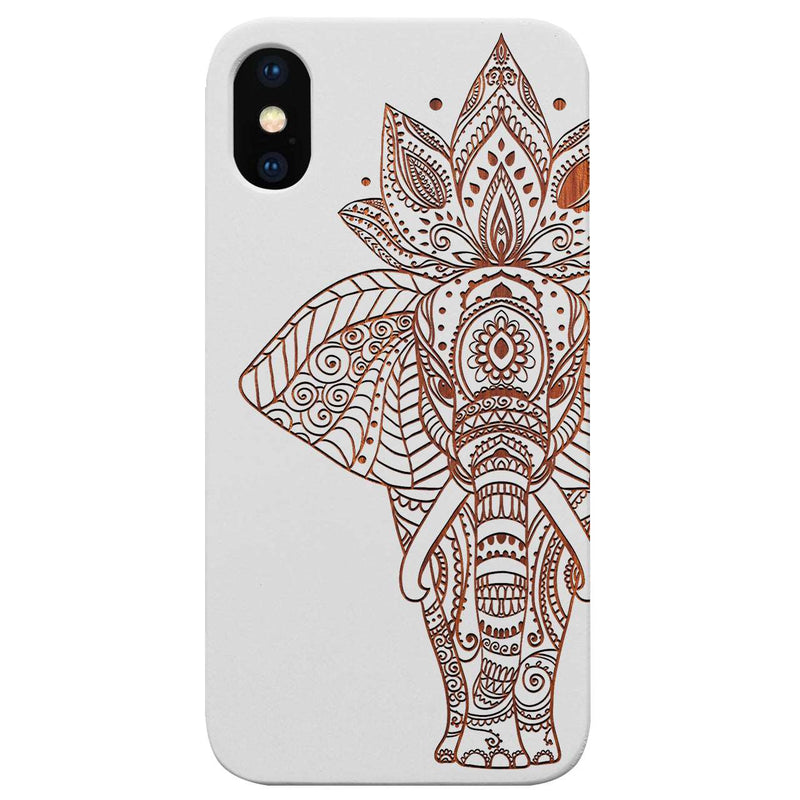 Elephant 1 - Engraved Wood Phone Case