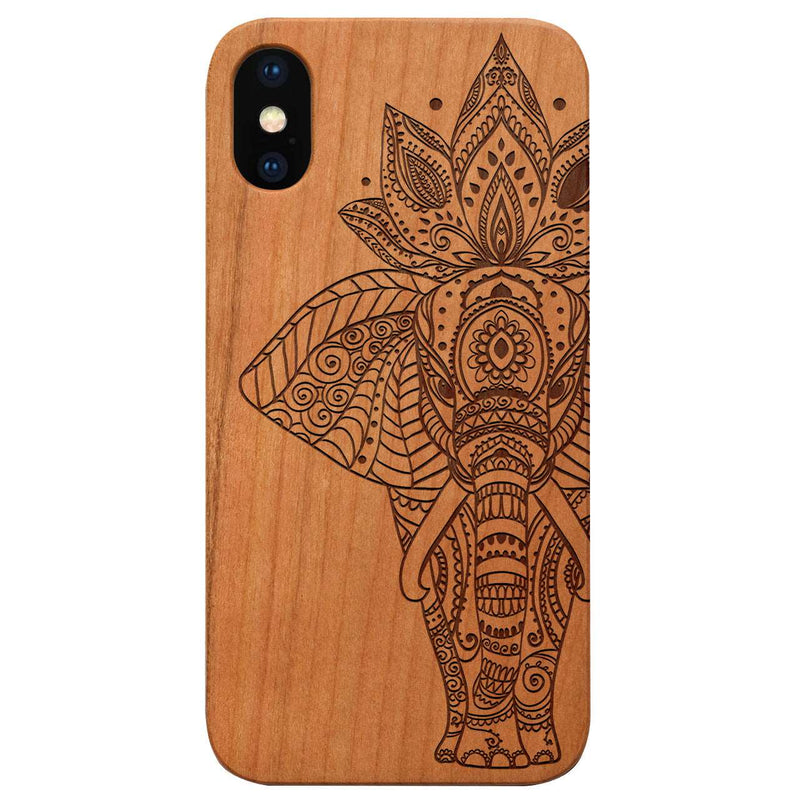 Elephant 1 - Engraved Wood Phone Case