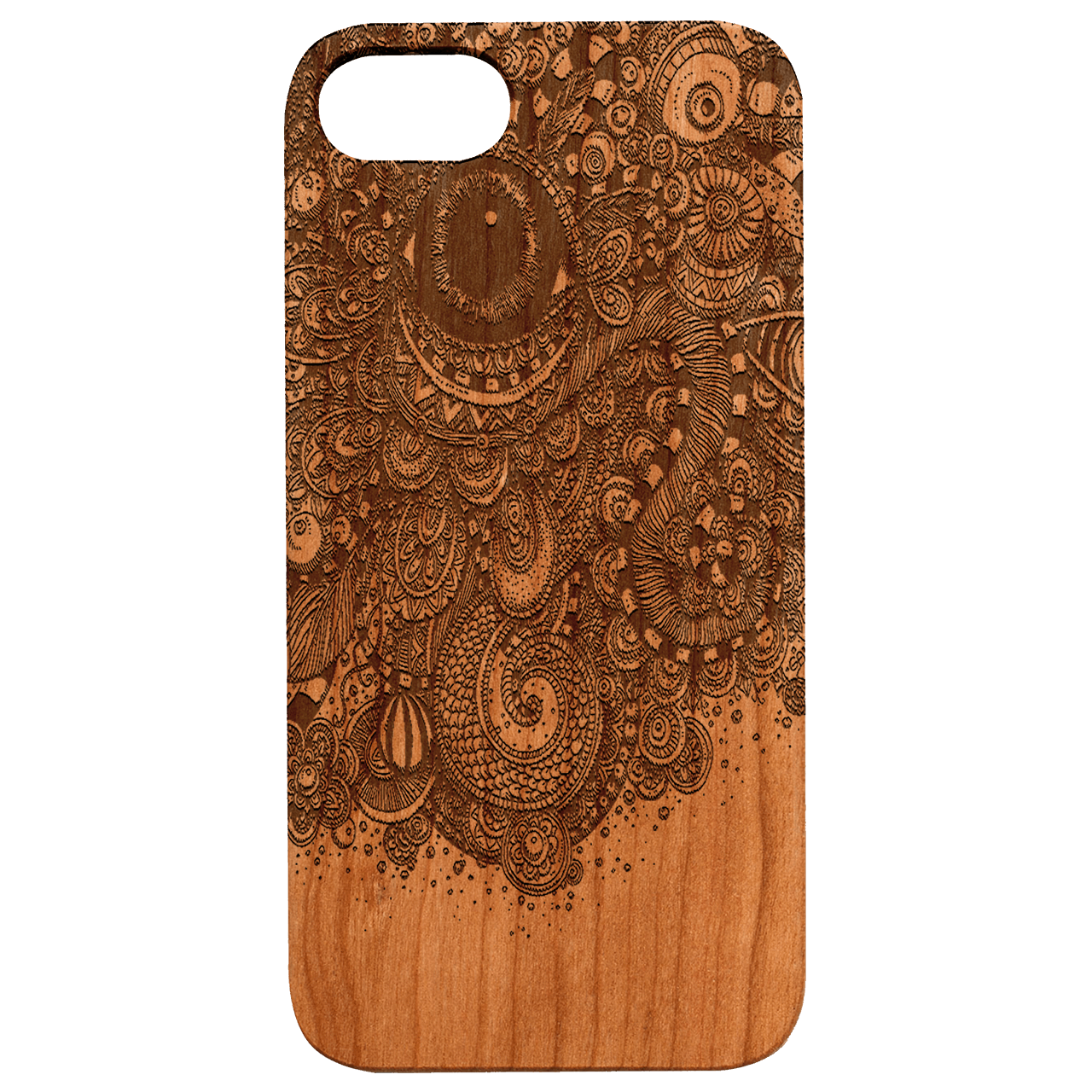 Eye Mandala - Engraved Wood Phone Case