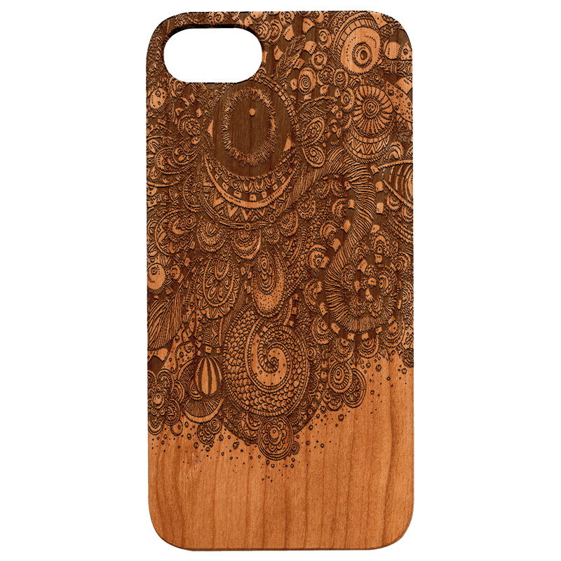 Eye Mandala - Engraved Wood Phone Case