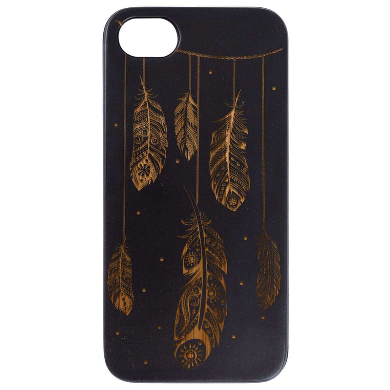 Feathers - Engraved Wood Phone Case