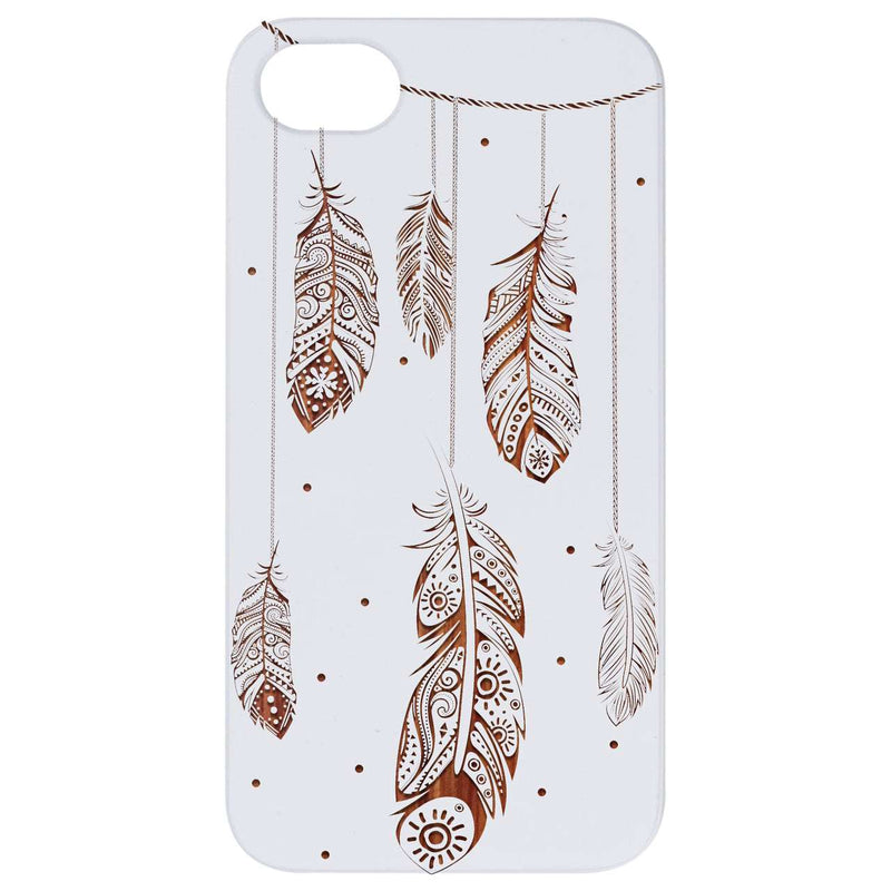 Feathers - Engraved Wood Phone Case