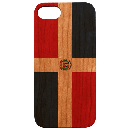 Flag Dominican Republic - UV Color Printed Wood Phone Case