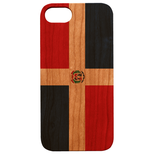 Flag Dominican Republic - UV Color Printed Wood Phone Case