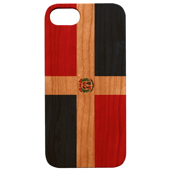 Flag Dominican Republic - UV Color Printed Wood Phone Case