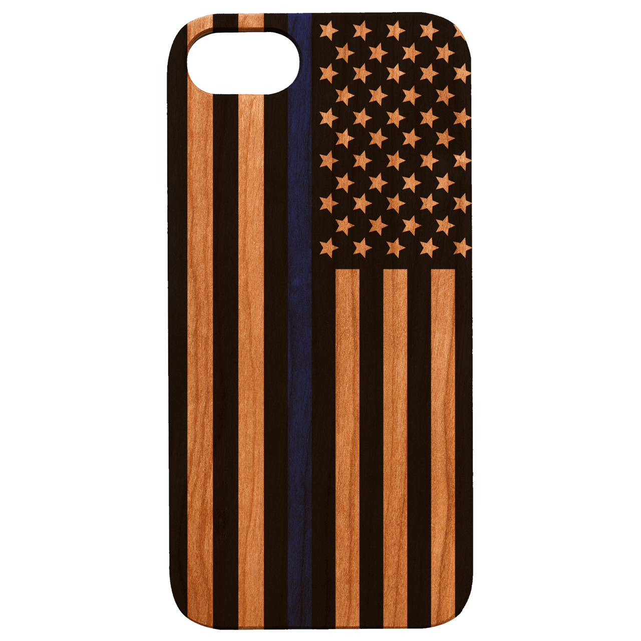 Flag Police 1 - UV Color Printed Wood Phone Case
