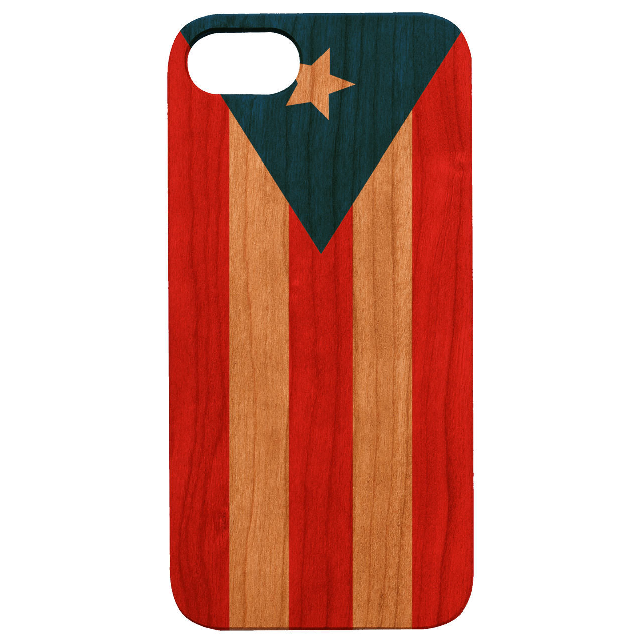 Flag Puerto Rico - UV Color Printed Wood Phone Case