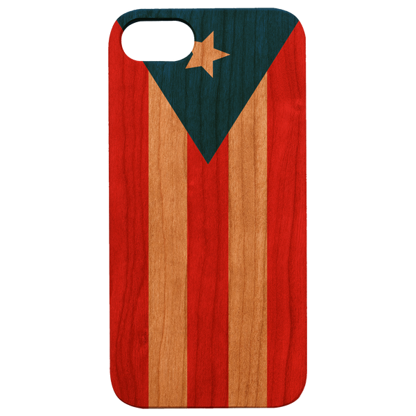 Flag Puerto Rico - UV Color Printed Wood Phone Case