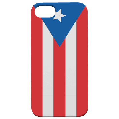 Flag Puerto Rico - UV Color Printed Wood Phone Case