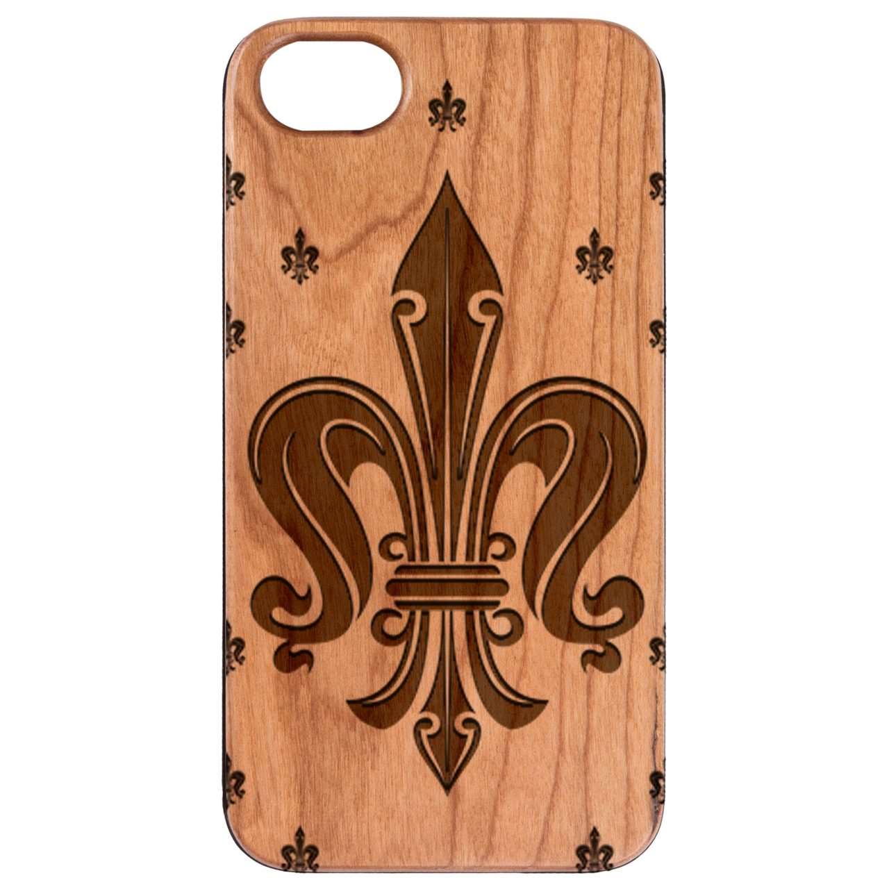 Fleurdelis - Engraved Wood Phone Case