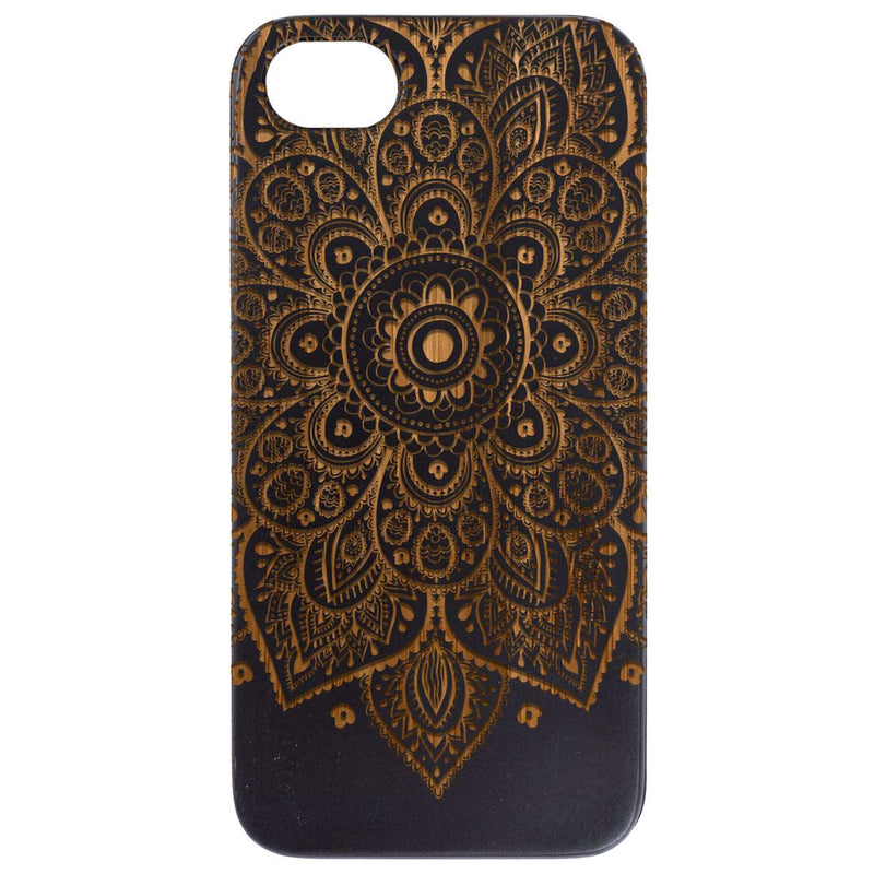 Floral Mandala 1 - Engraved Wood Phone Case