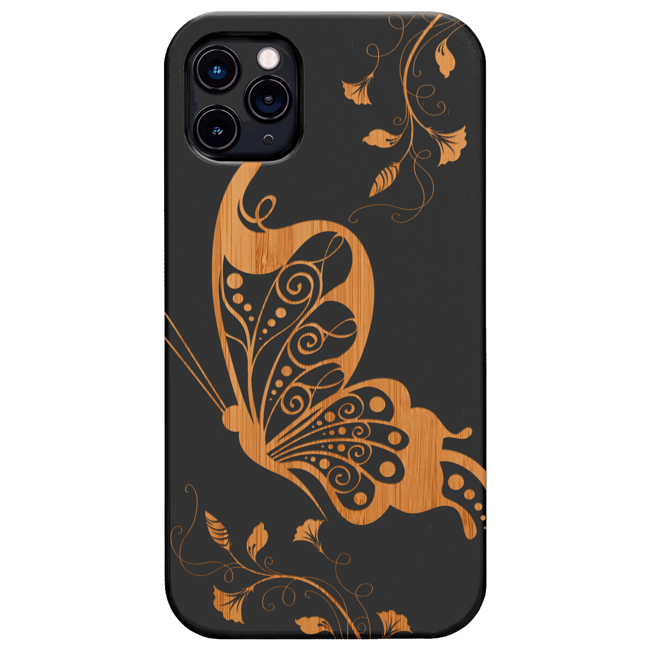 Buckeye Butterfly - Engraved Wood Phone Case