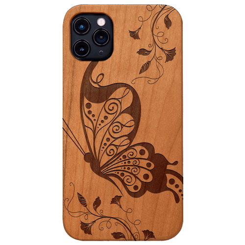Buckeye Butterfly - Engraved Wood Phone Case