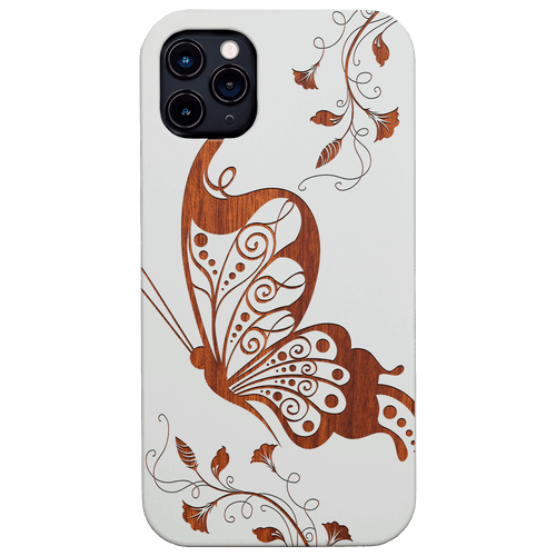 Buckeye Butterfly - Engraved Wood Phone Case