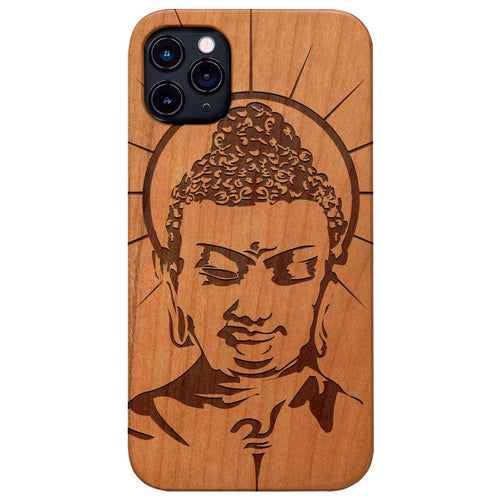 Enlightening Buddha - Engraved Wood Phone Case