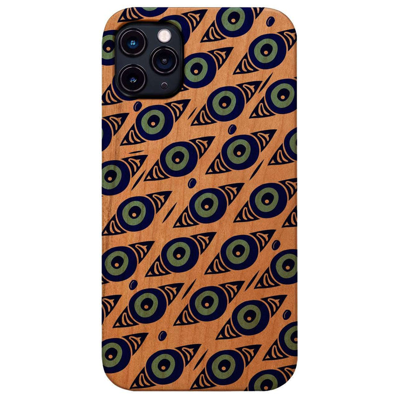 Evil Eyes - UV Color Printed Wood Phone Case