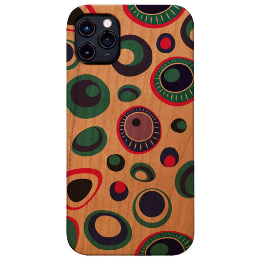 Colorful Evil Eyes - UV Color Printed Wood Phone Case