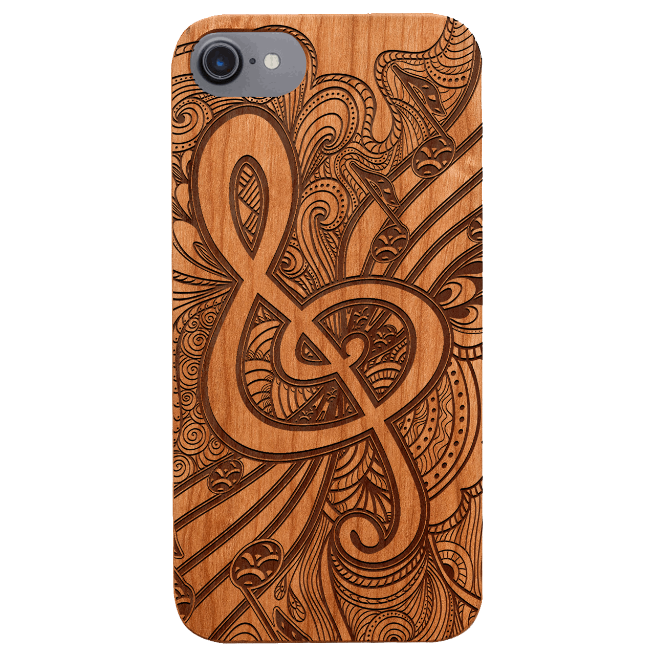 Clef 3 - Engraved Wood Phone Case