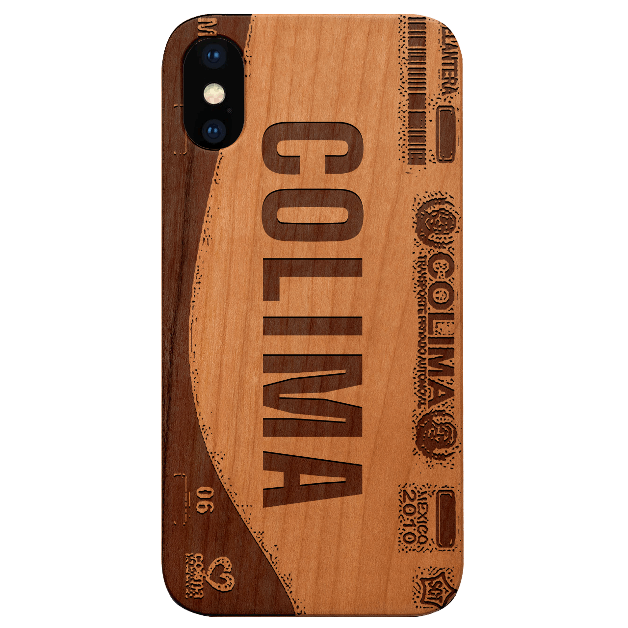 COLIMA - Plate Engraved Wood Phone Case