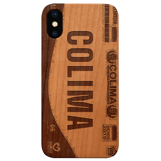 COLIMA - Plate Engraved Wood Phone Case