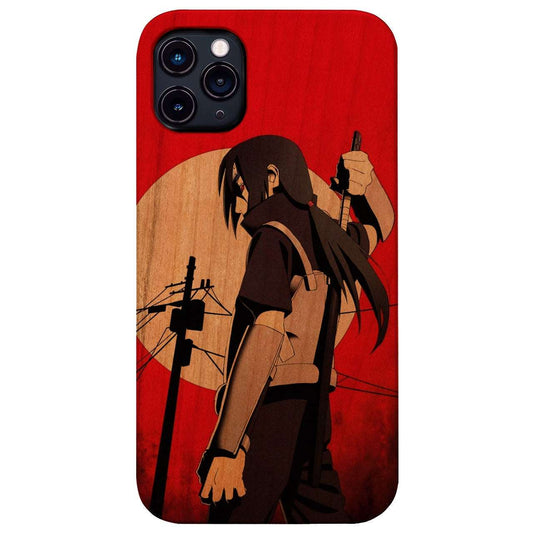 Anime Naruto Akatsuki Itachi - UV Color Printed Wood Phone Case