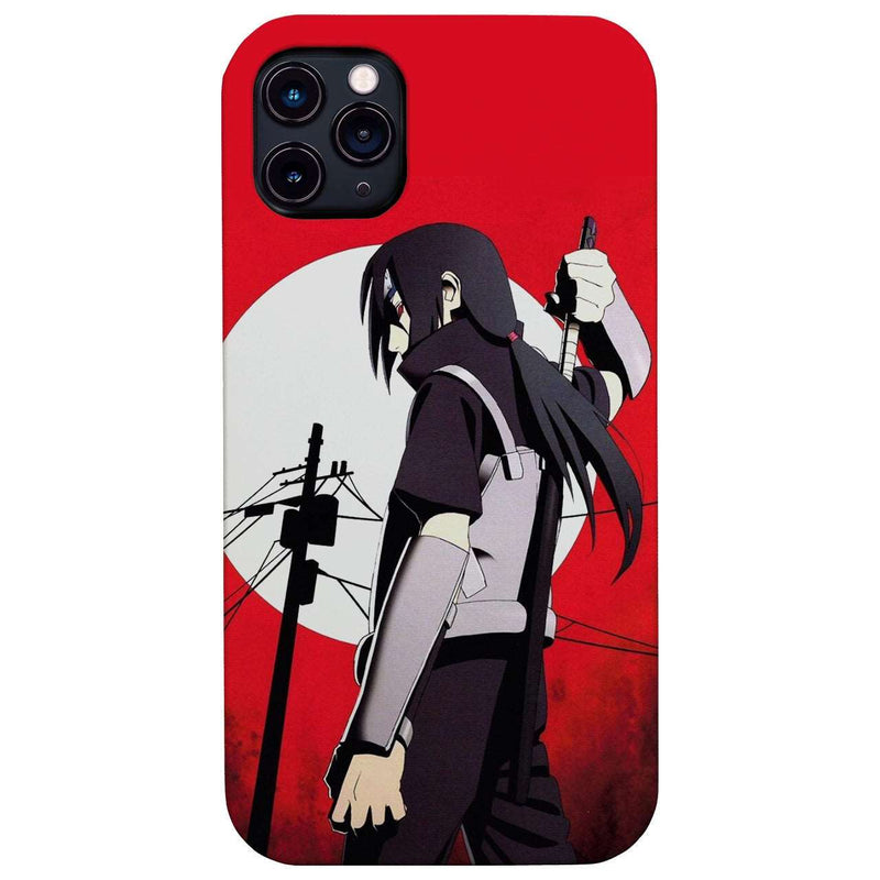 Anime Naruto Akatsuki Itachi - UV Color Printed Wood Phone Case