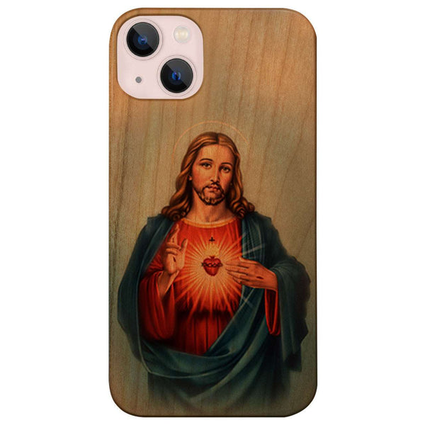 Christ of the Sacred Heart - UV Color Printed Wood Phone Case