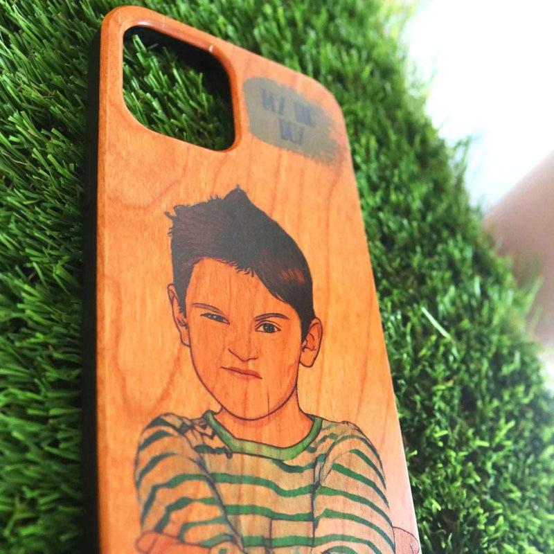 Cartoon Yourself Customize Wood Phone Case