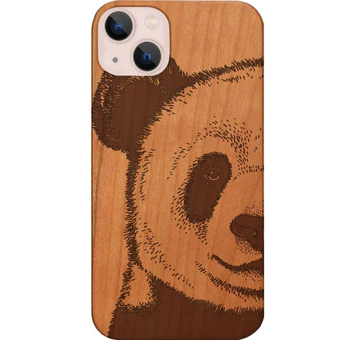 Panda - Engraved Wood Phone Case