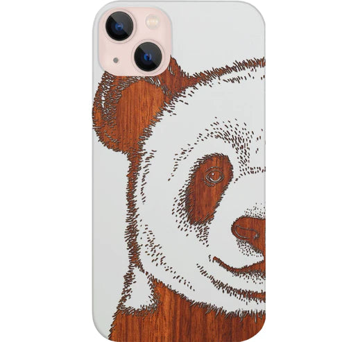 Panda - Engraved Wood Phone Case