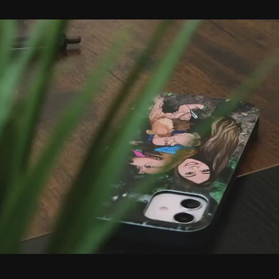 Cartoon Yourself Customize Wood Phone Case