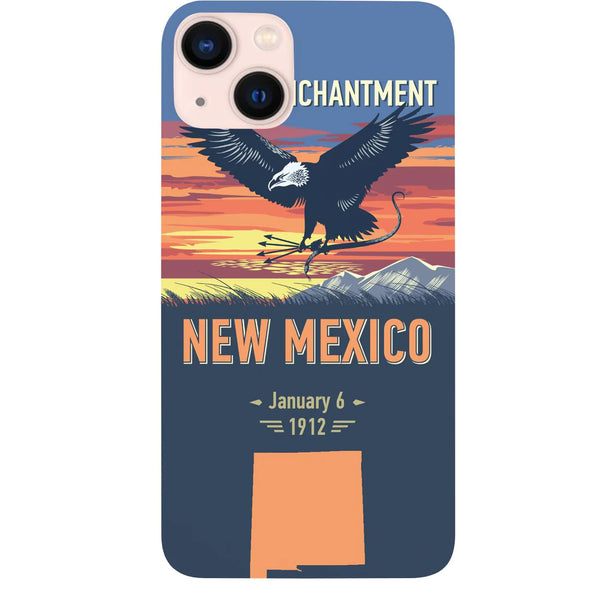 State New Mexico Color Printed Wood Phone Case
