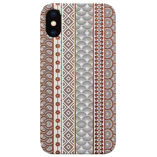 Abstract Pattern Stripes - Engraved Wood Phone Case