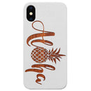 Aloha Pineapple - Engraved Wood Phone Case