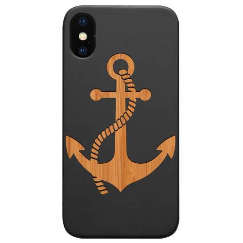 Anchor 2 - Engraved Wood Phone Case