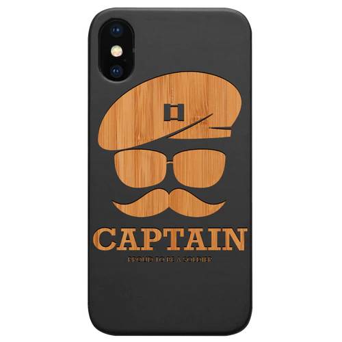 Army Rank Captain - Engraved Wood Phone Case