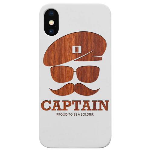 Army Rank Captain - Engraved Wood Phone Case
