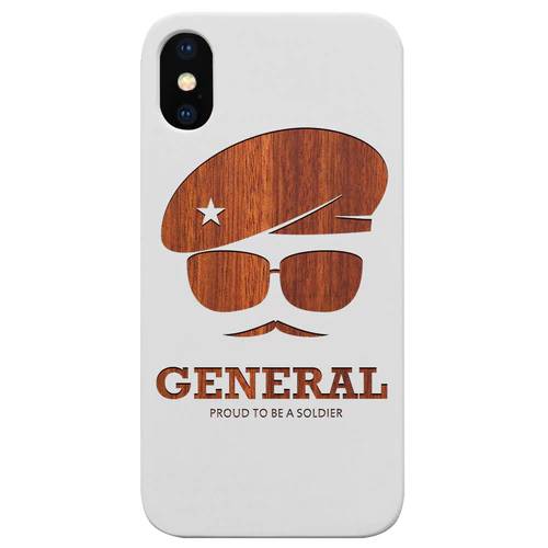 Army Rank General - Engraved Wood Phone Case