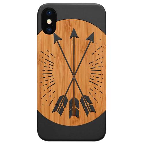 Arrows 2 - Engraved Wood Phone Case